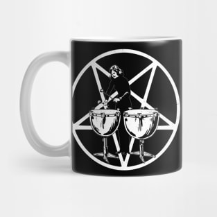 Heavy Metal Lady Rocking on The Drums Mug